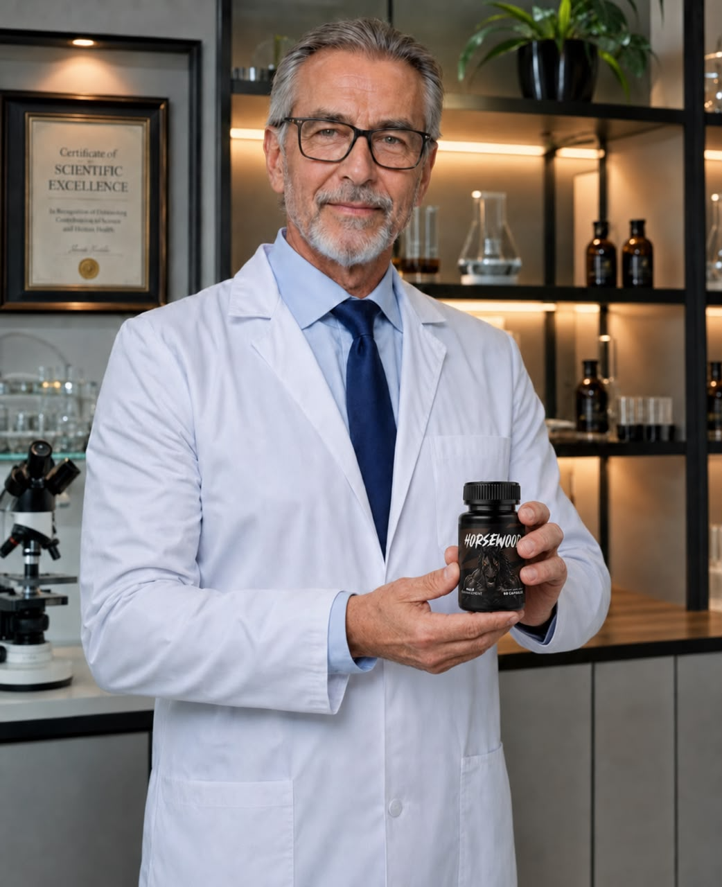 Researcher in a laboratory setting, illustrative image